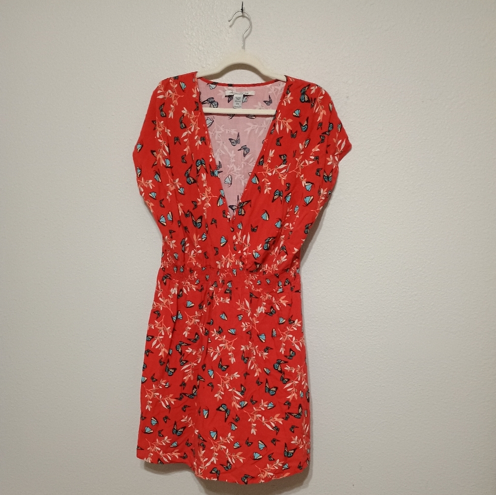 American Rag Red Floral Midi Dress